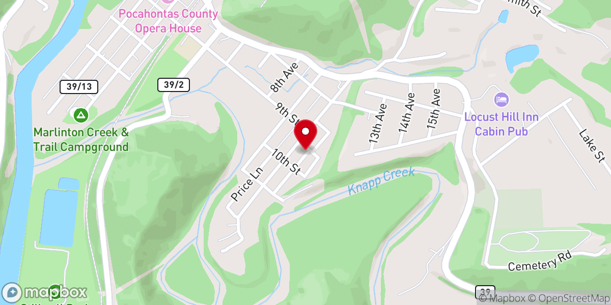 Map showing location of Church of Christ