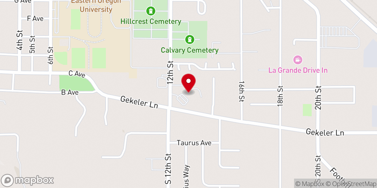Map showing location of Grande Ronde Retirement Residence