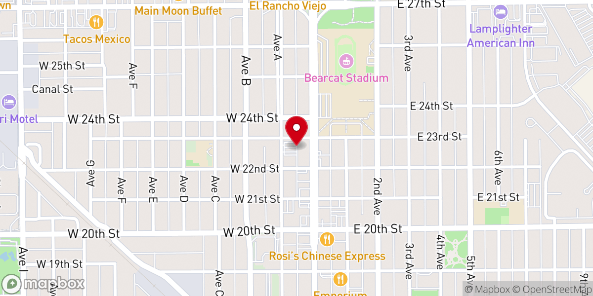 Map showing location of St John's Lutheran Church