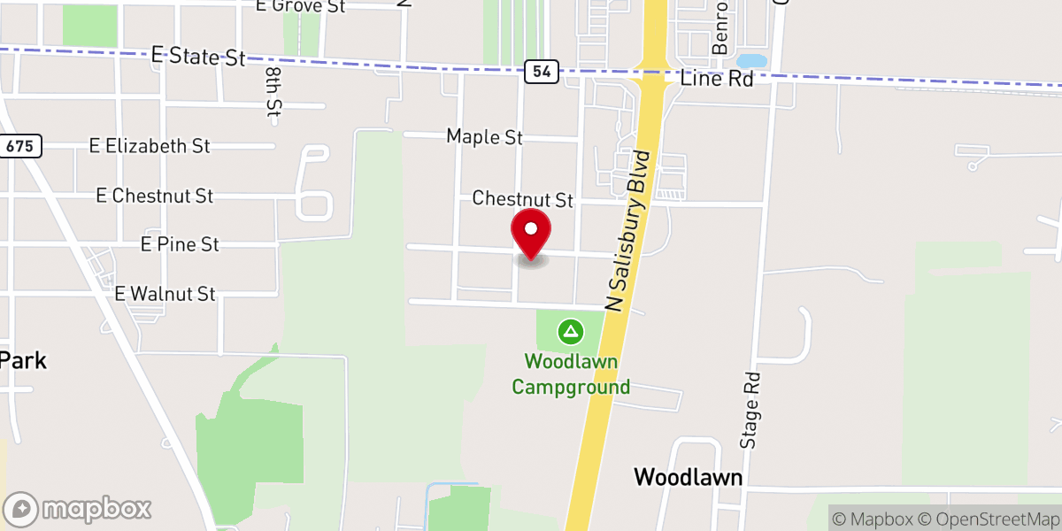 Map showing location of Union Methodist Church, Inc.