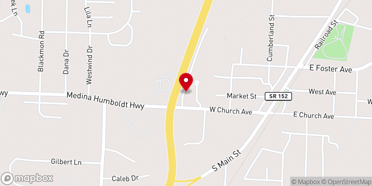 Map showing location of Mom & Pops Pizza Place