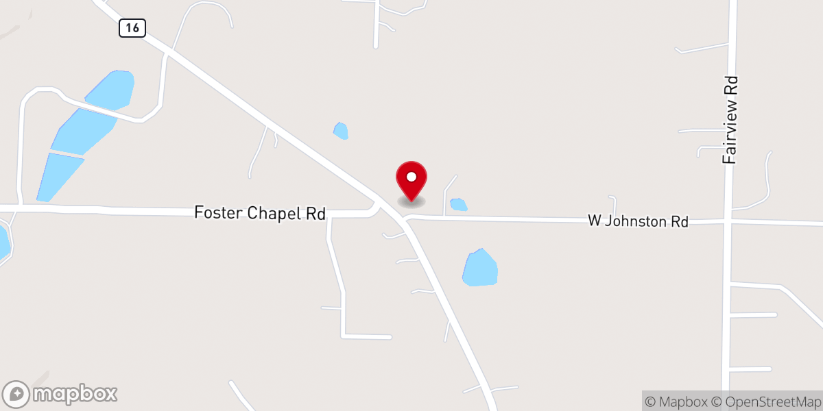 Map showing location of Foster Chapel