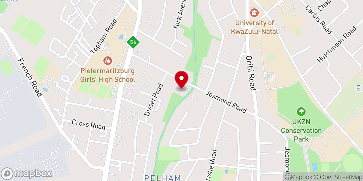Map showing location of Scottsville Baptist Church