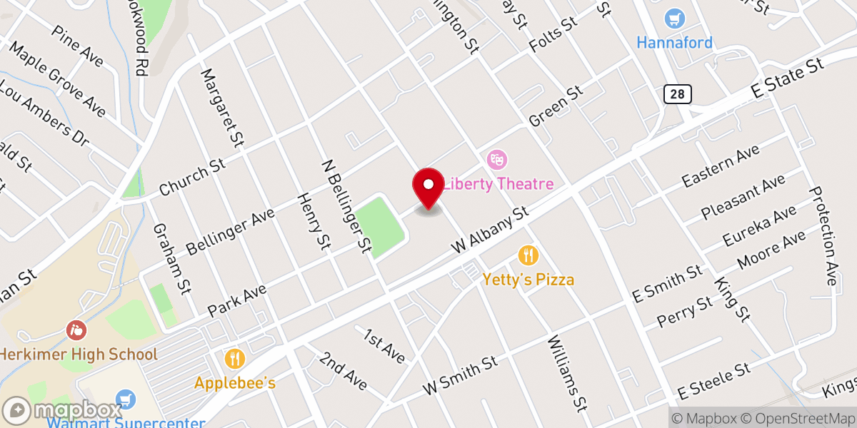 Map showing location of First United Methodist Church