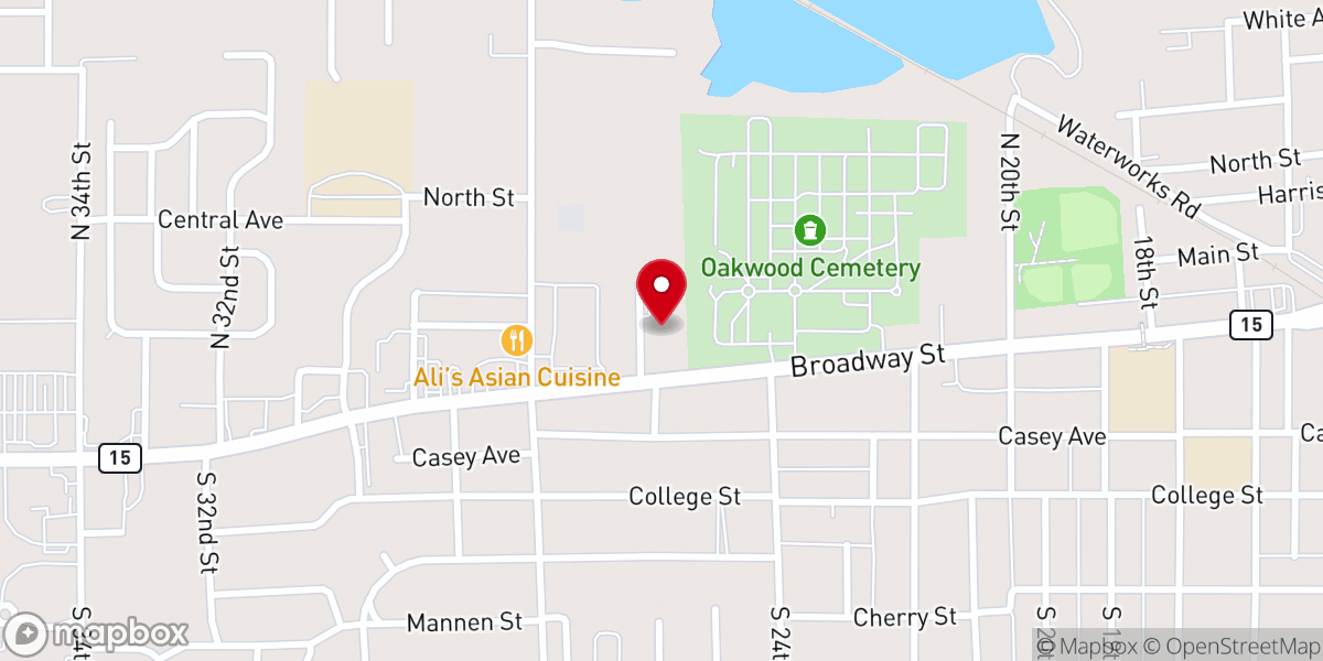 Map showing location of YMCA of Jefferson County