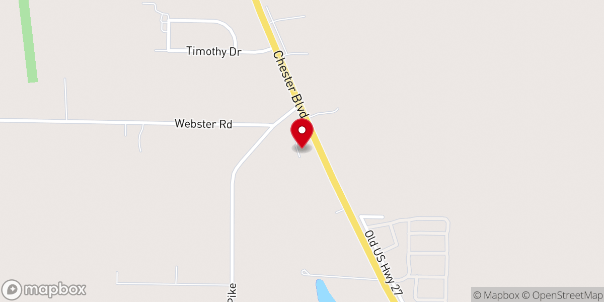 Map showing location of North Twenty-Seven Worship Center