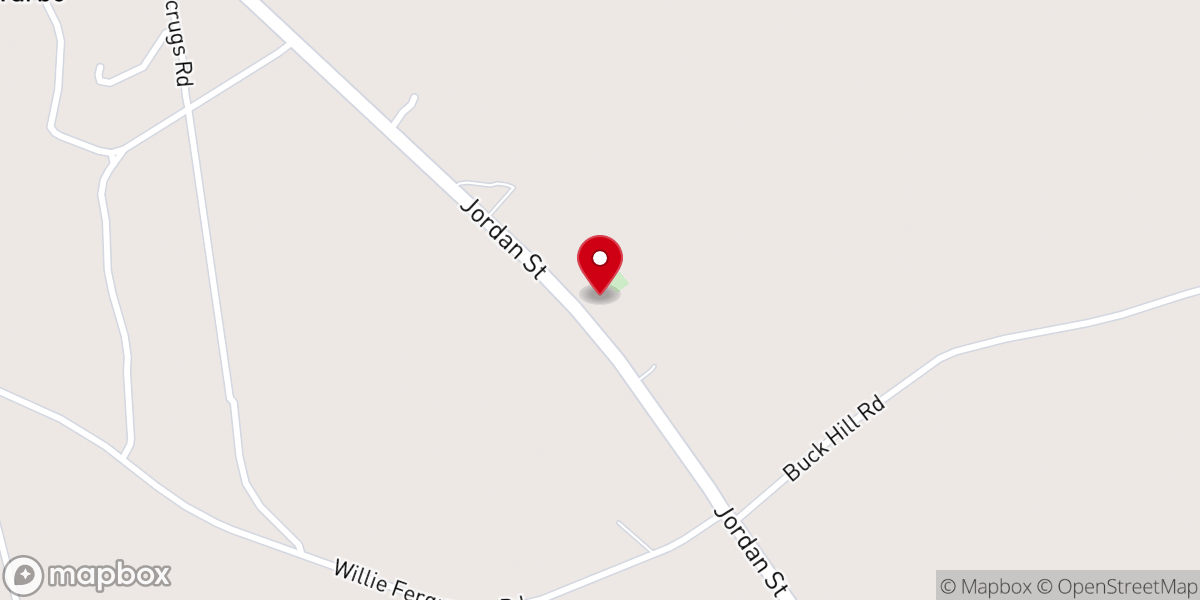 Map showing location of Yarbo Assembly of God Church