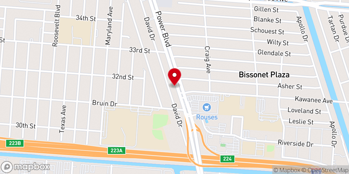 Map showing location of Agape Christian Church
