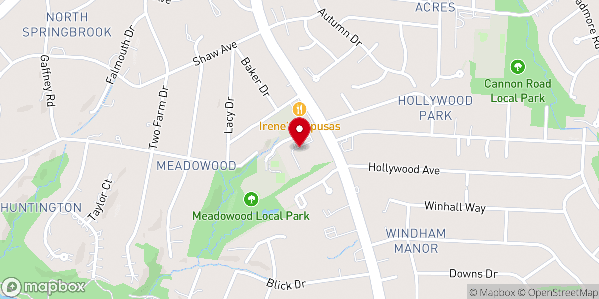 Map showing location of Colesville United Presbyterian Church