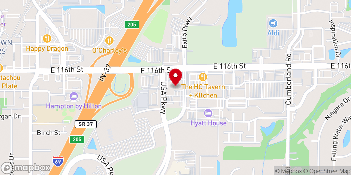 Map showing location of Fishers United Methodist Church