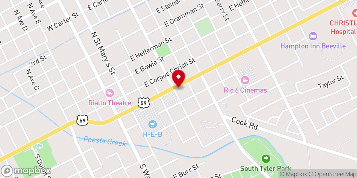 Map showing location of Donut Palace