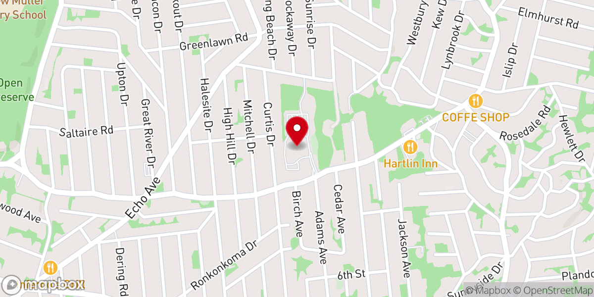 Map showing location of Saint Louis De Montfort Roman Catholic Church