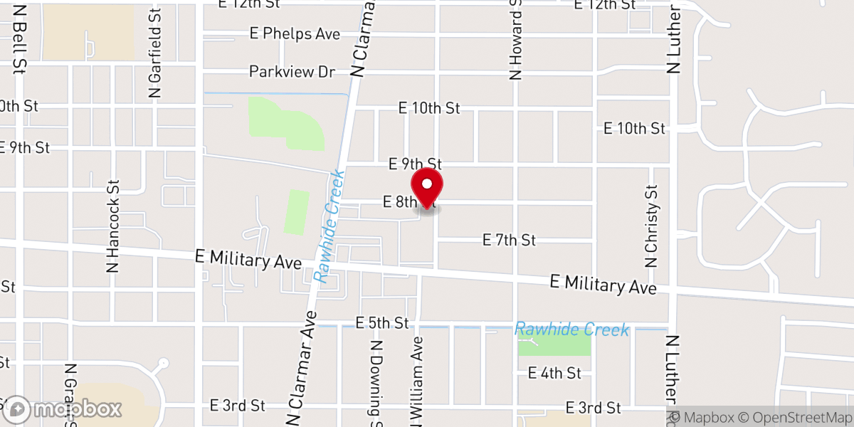 Map showing location of Iglesia Pacto De FE