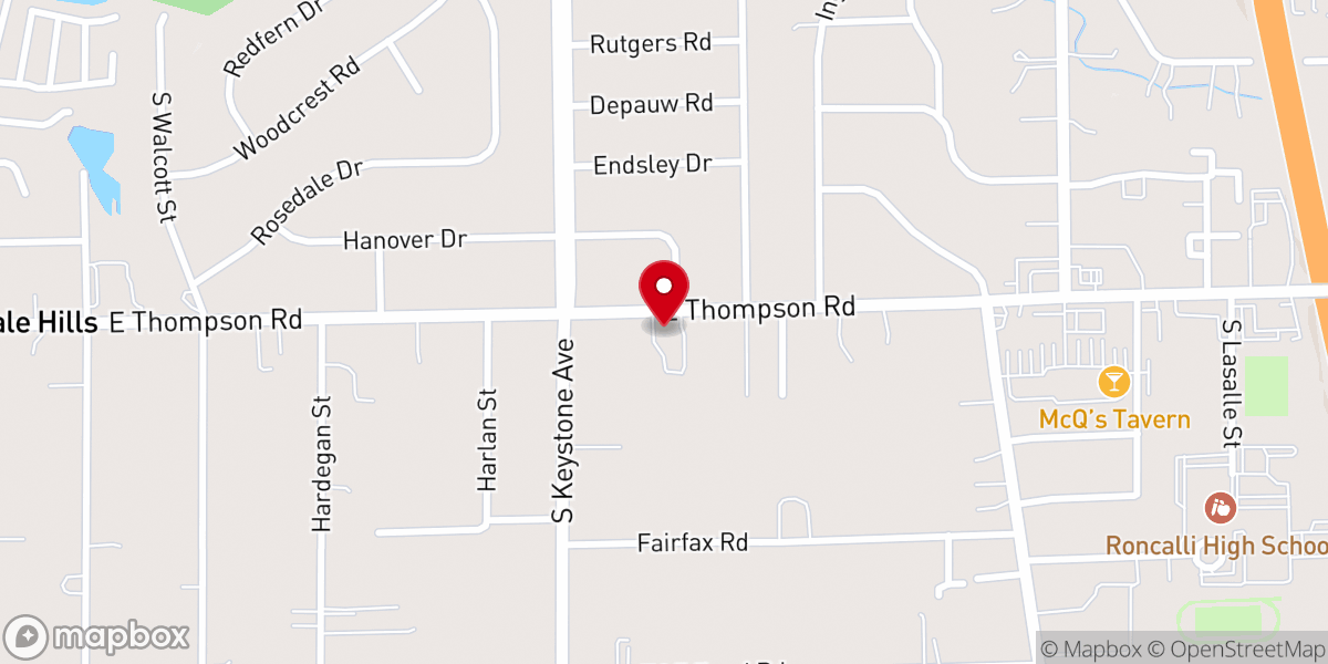 Map showing location of Southside Church Of-Nazarene
