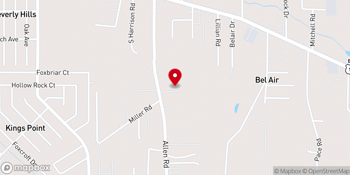 Map showing location of Lamb of God Lutheran Church