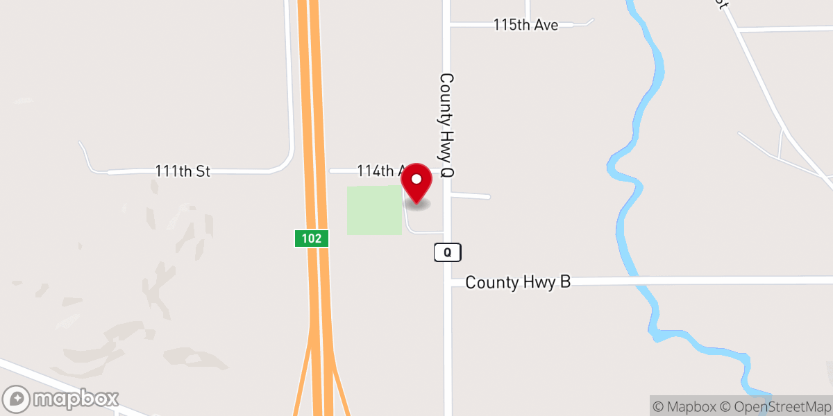 Map showing location of St. Peter Catholic Church