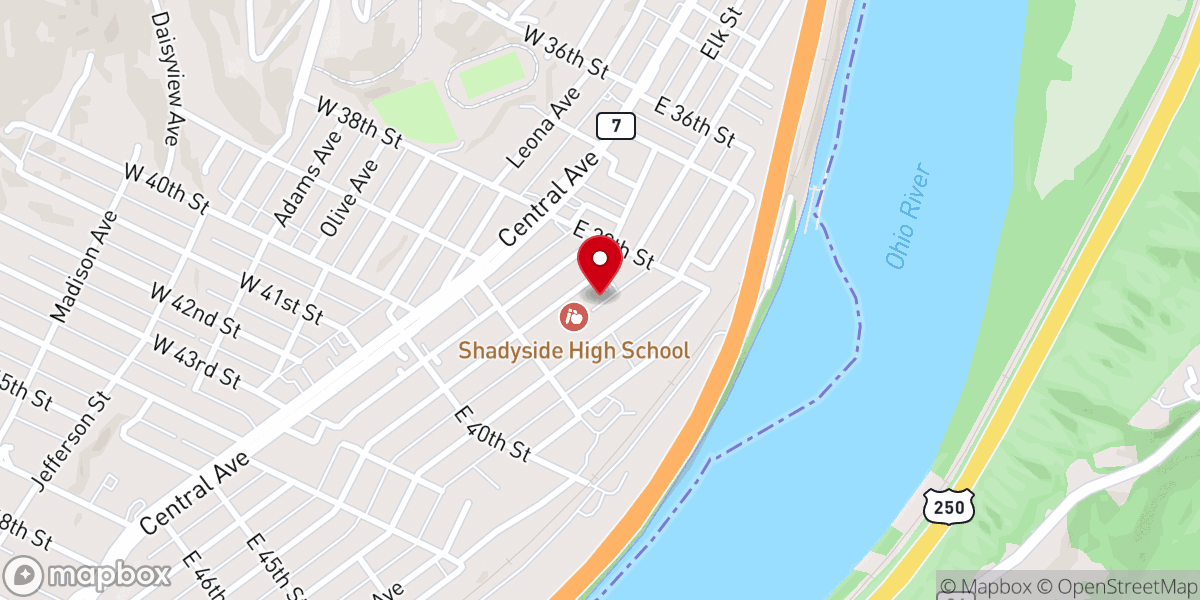 Map showing location of Lincoln Avenue Methodist Episcopal Church