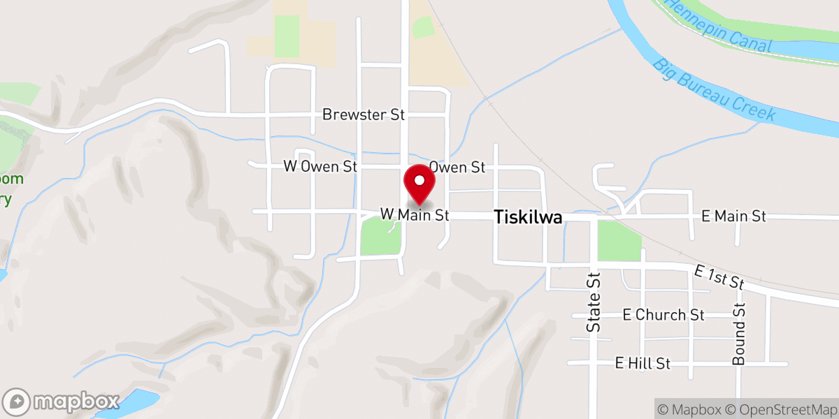 Map showing location of Tiskilwa Village Office