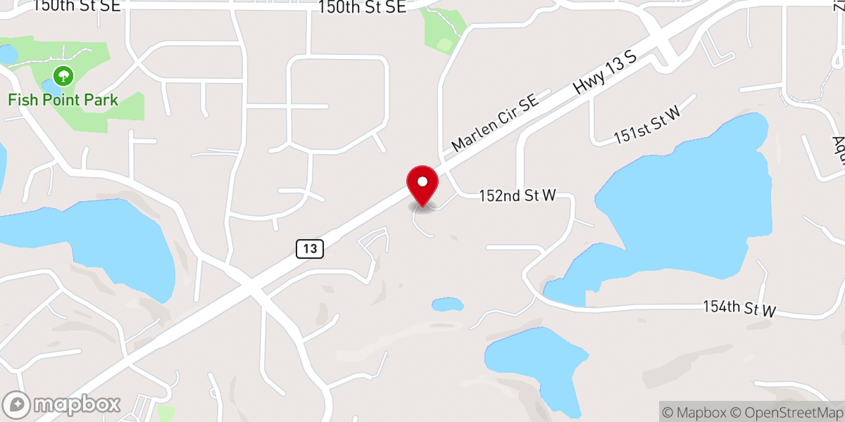 Map showing location of Prior Lake Savage Rental Center