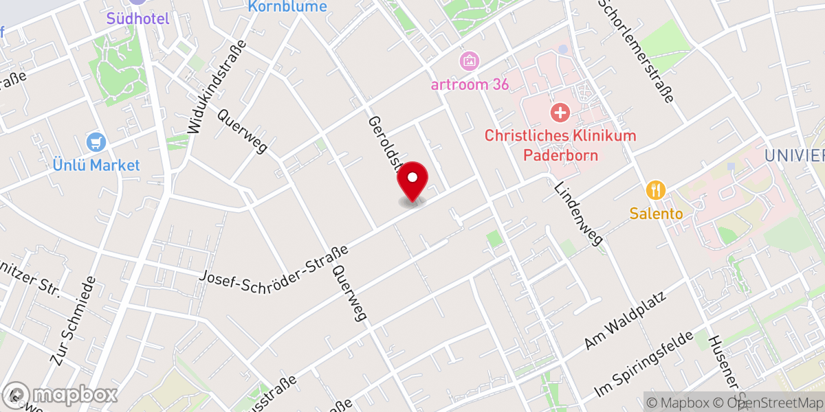 Map showing location of Neuapostolische Kirche Paderborn