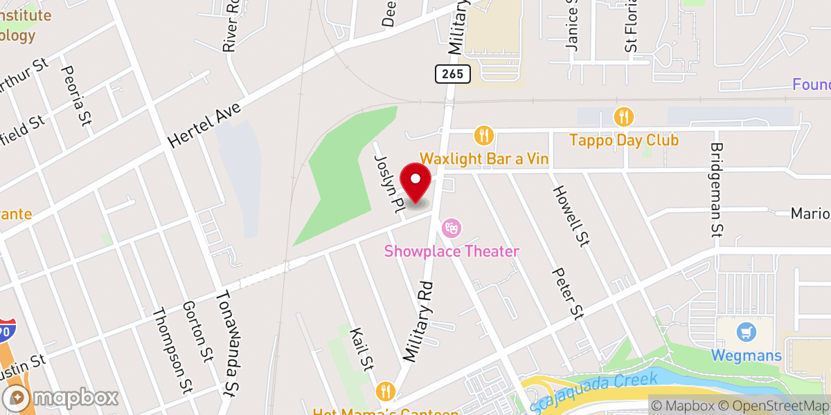 Map showing location of Charity Baptist Church of Buffalo