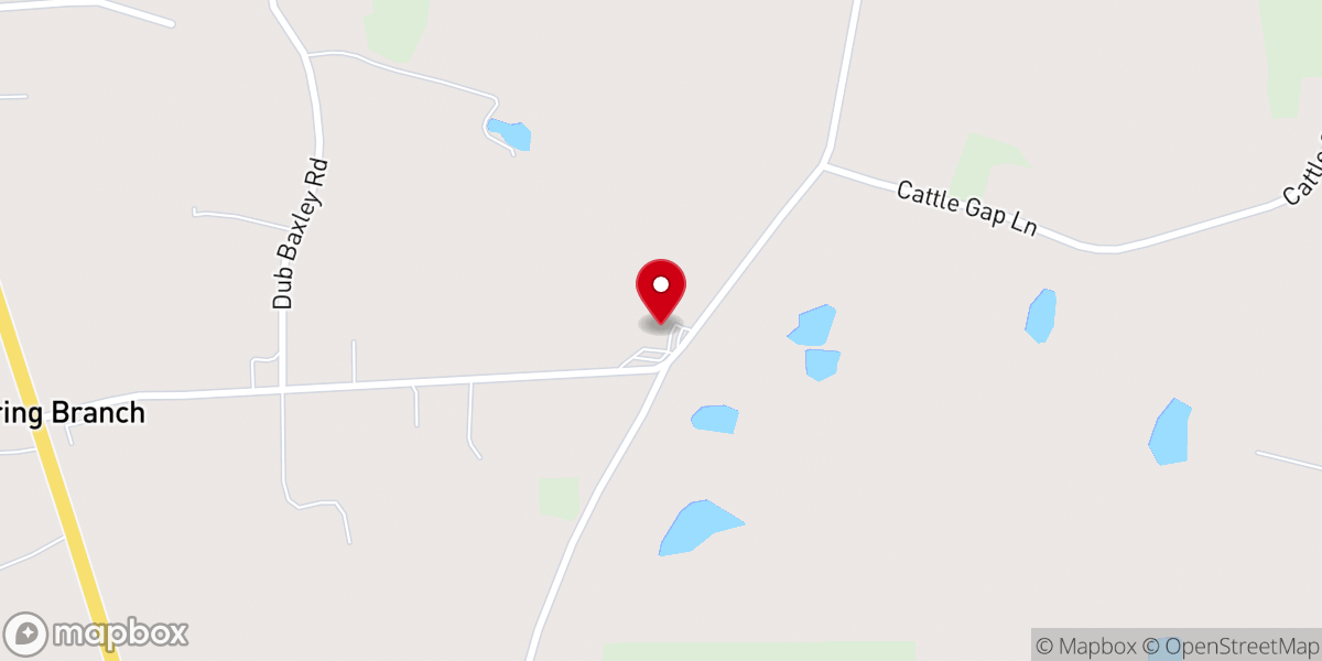 Map showing location of Spring Branch Baptist Church