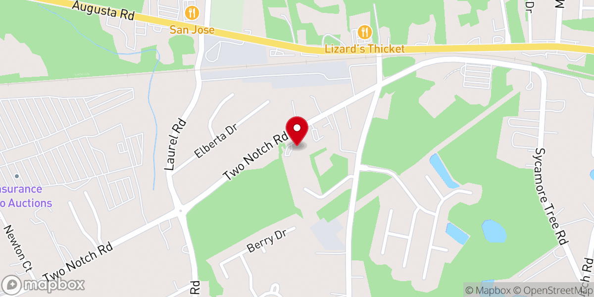 Map showing location of Lexington Baptist Association