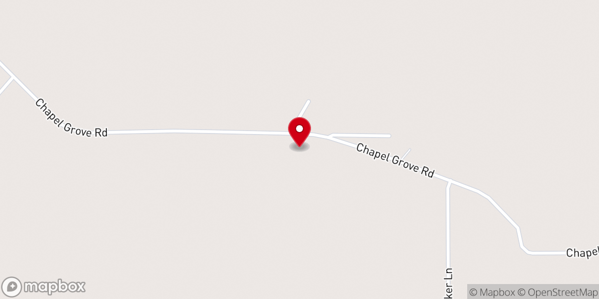 Map showing location of Chapel Grove Baptist Church