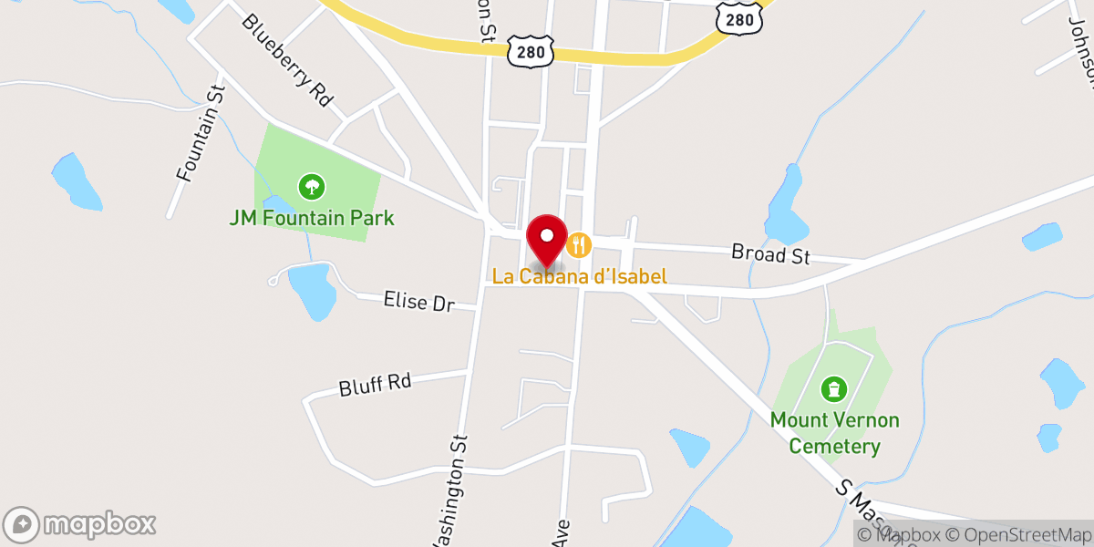 Map showing location of United States Postal Service