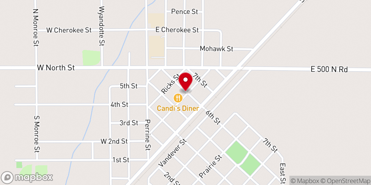 Map showing location of Morrisonville