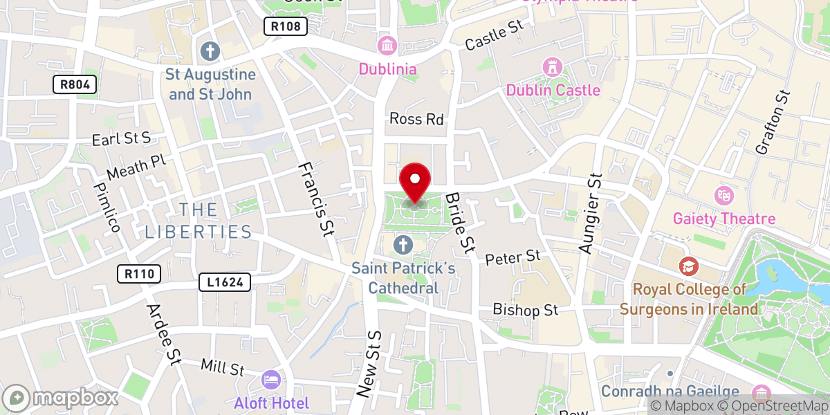 Map showing location of St. Patrick’s Park