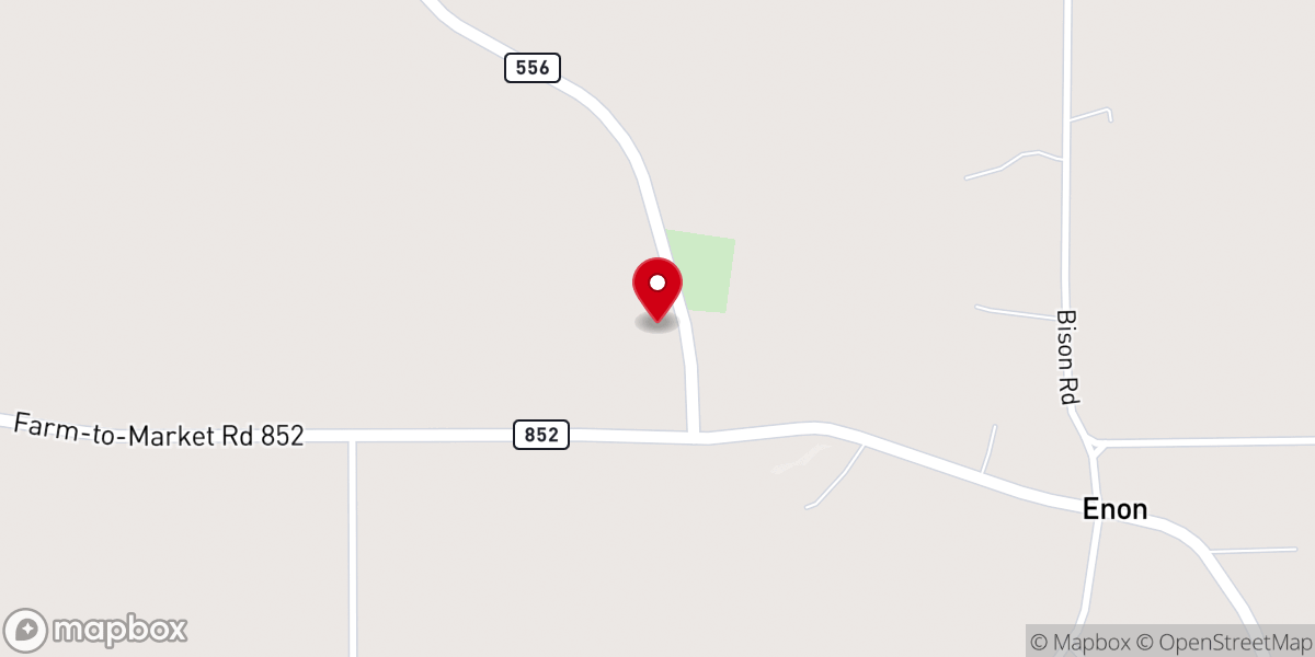 Map showing location of Enon Baptist Church