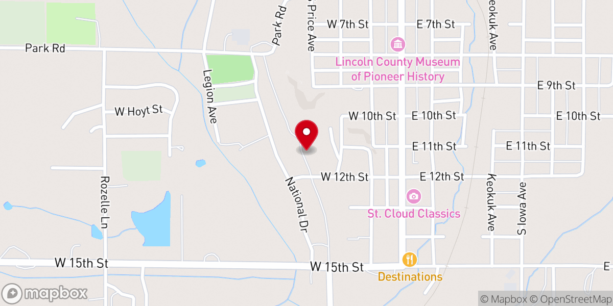 Map showing location of God and Peoples Food Pantry