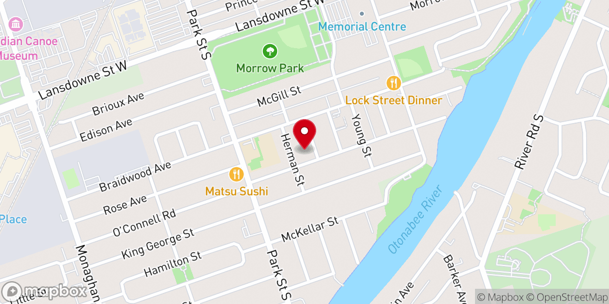 Map showing location of St. John the Baptist Catholic Church