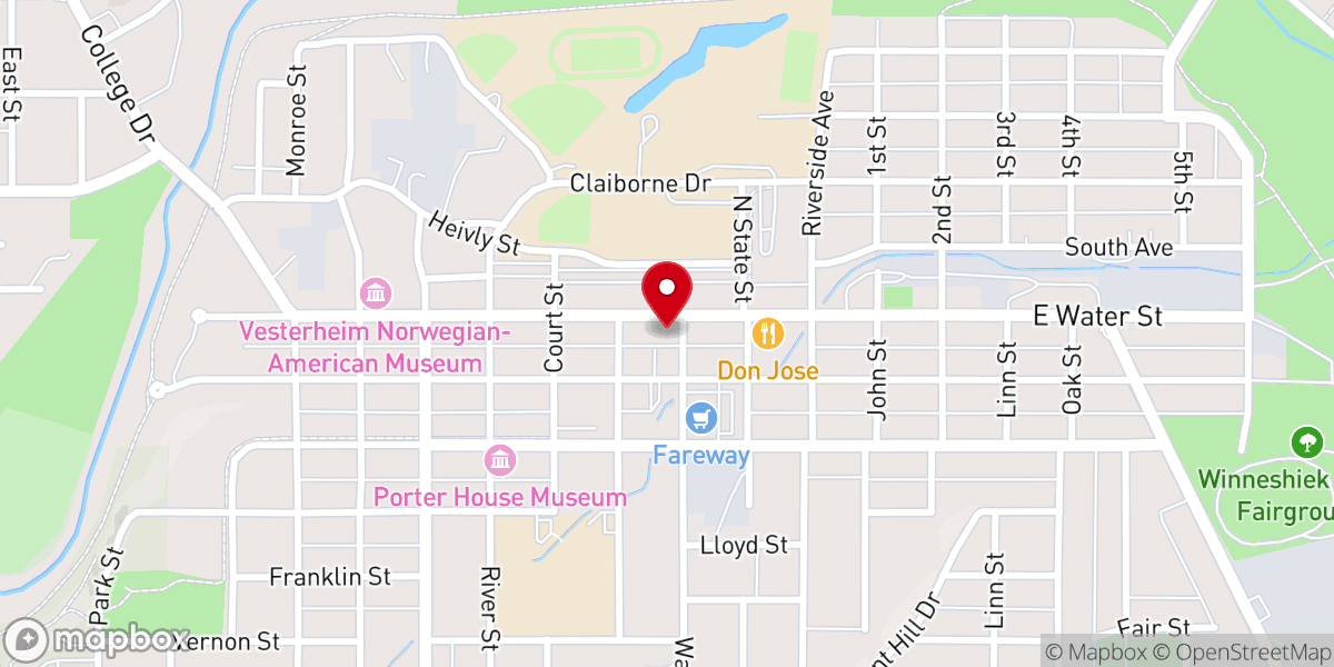 Map showing location of GamesXP Decorah