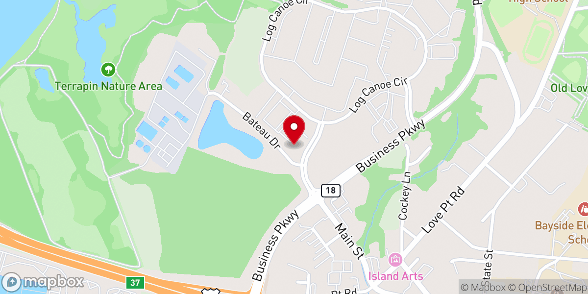 Map showing location of Chesapeake Charities