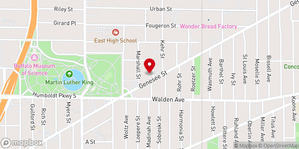 Map showing location of Temple of Christ Church Inc