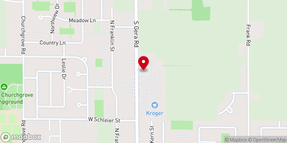 Map showing location of Hope Community Church
