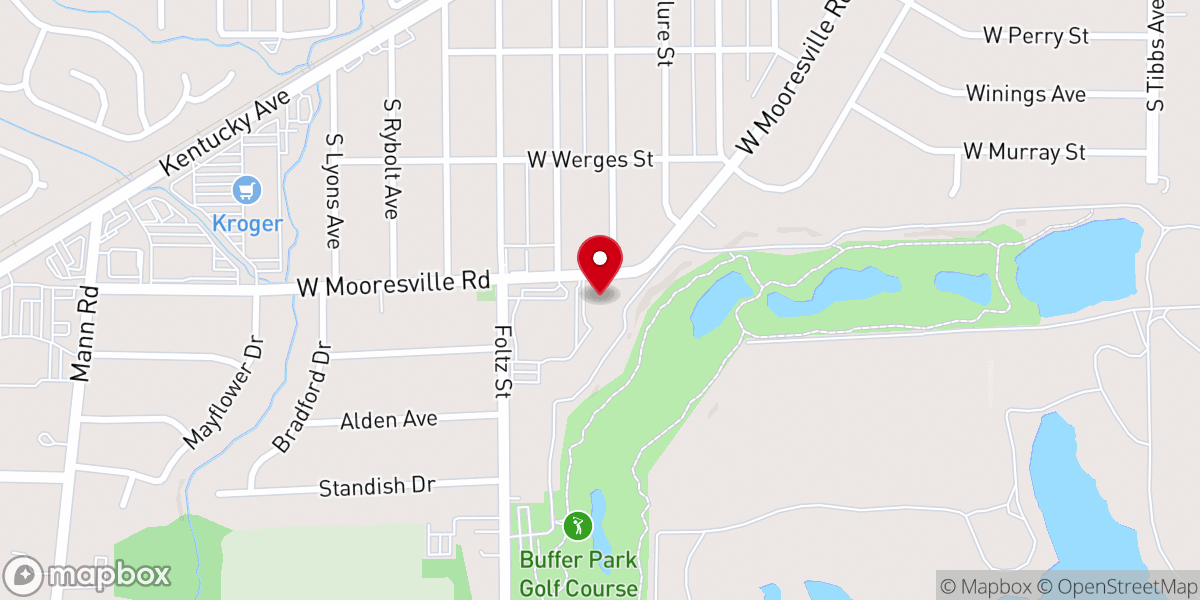Map showing location of West Newton Friends Church