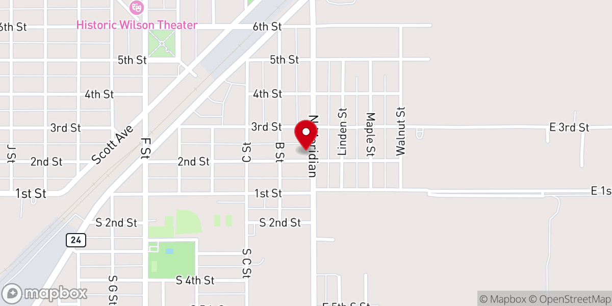 Map showing location of Community Oasis Outreach