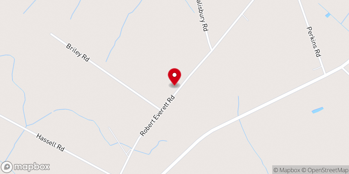 Map showing location of Roanoke Middle Ground Baptist Church