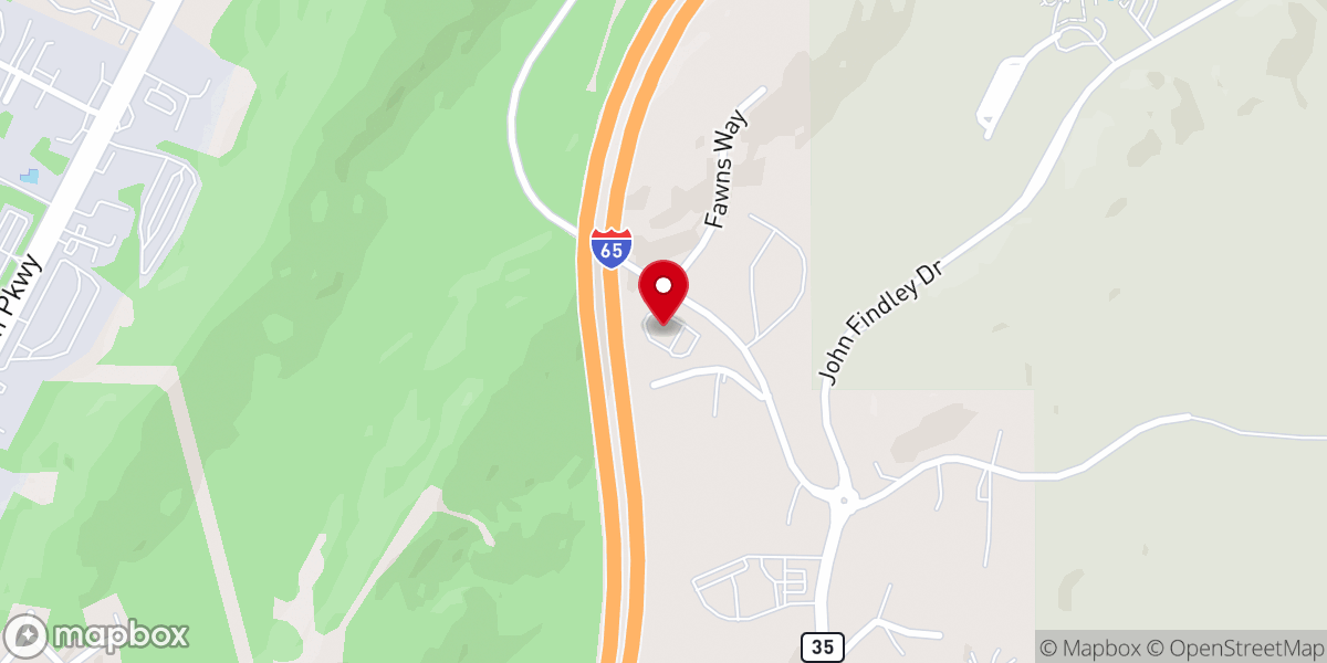 Map showing location of Oak Mountain Church of Christ