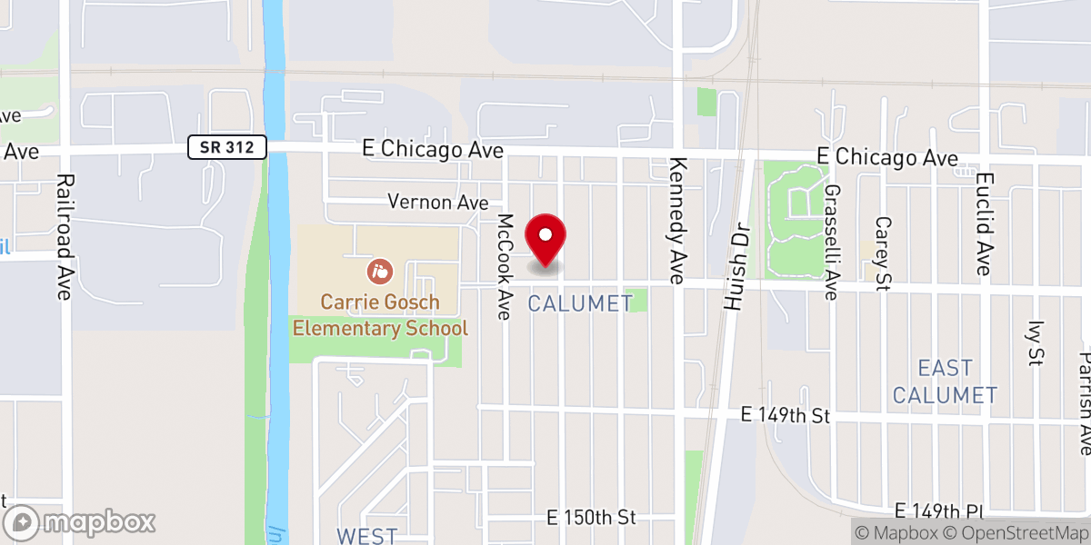 Map showing location of Holy Trinity Hungarian Roman Catholic Church