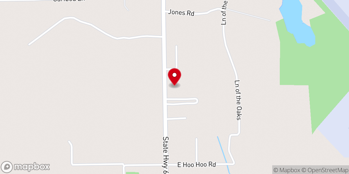 Map showing location of Winfree Baptist Church