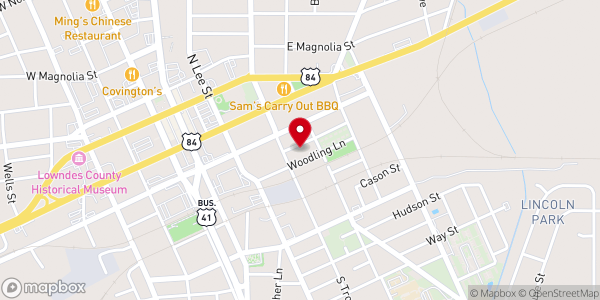 Map showing location of Pyle Baptist Mission