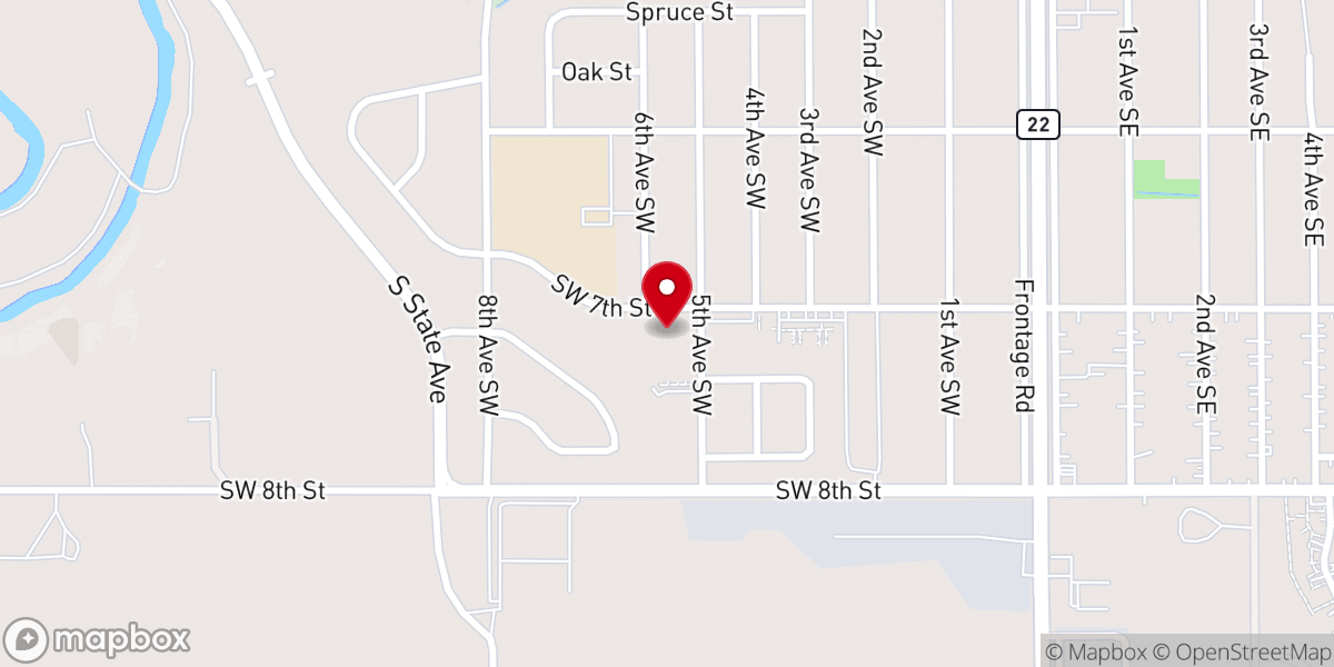 Map showing location of Engage Church Dickinson Campus