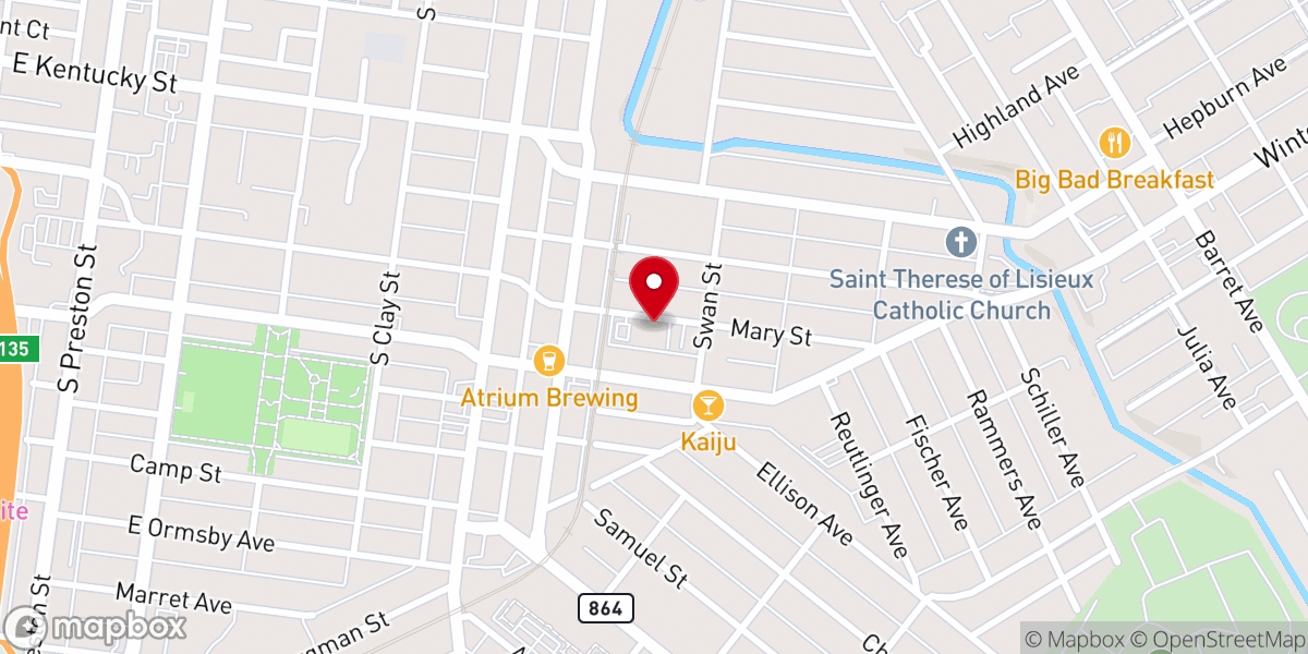 Map showing location of Sanctuary Church