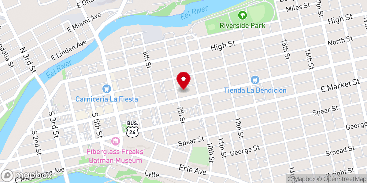 Map showing location of Lighthouse of Hope UPC