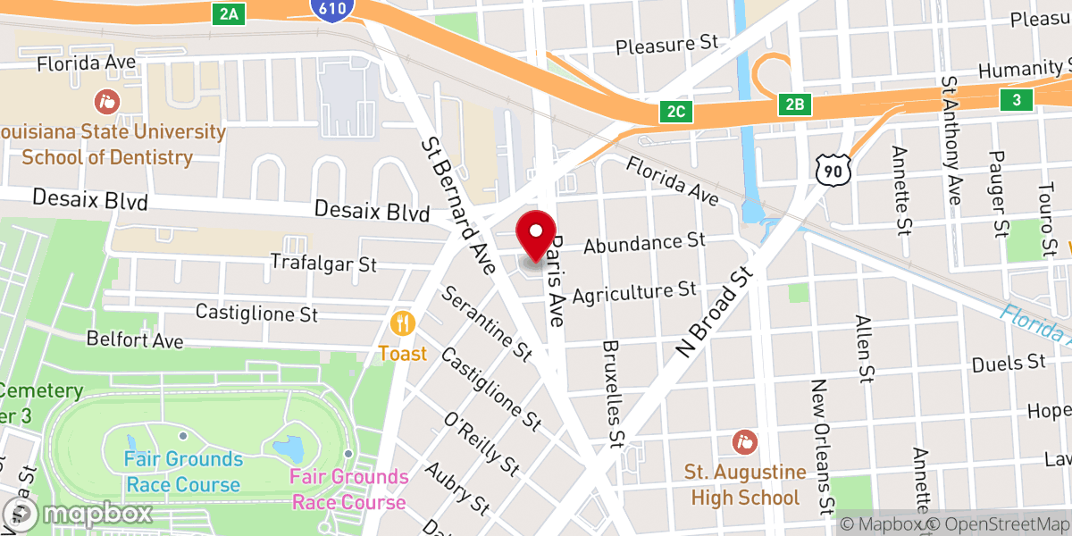 Map showing location of St Leo the Great Catholic Church