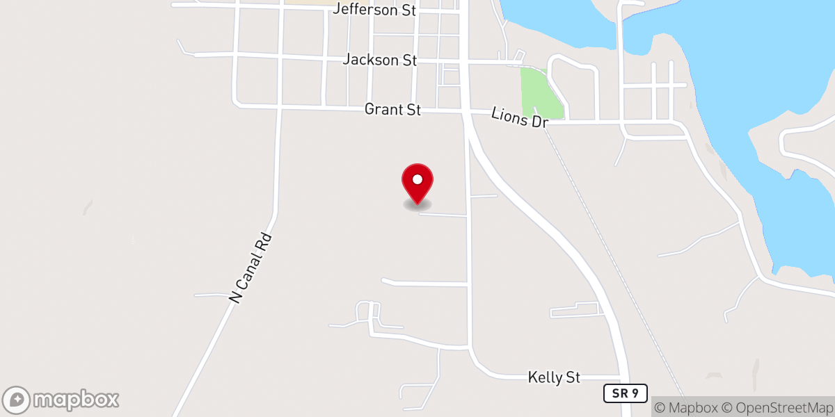 Map showing location of Vineyard Christian Fellowship